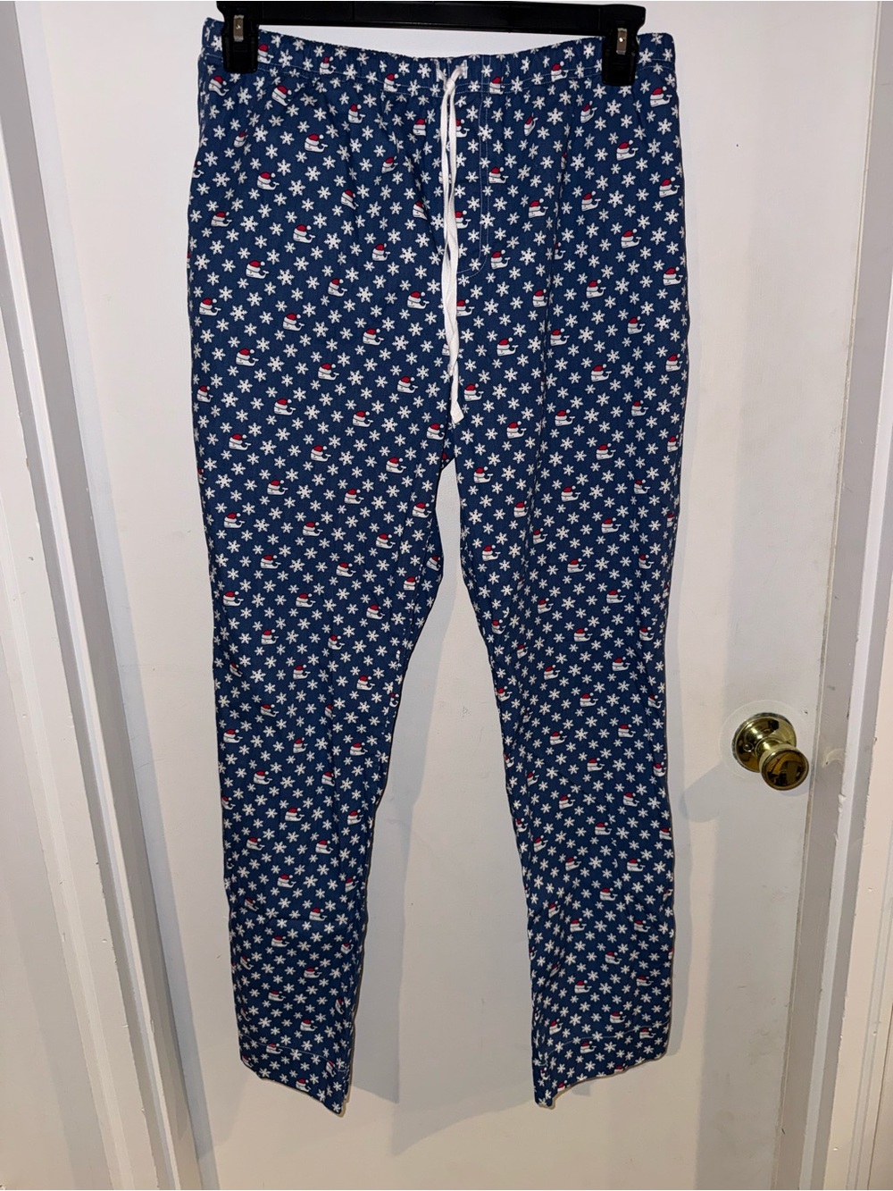 Vineyard Vines Men’s Med Christmas Whale Thin PJ Bottoms/Lounge Pants open leg